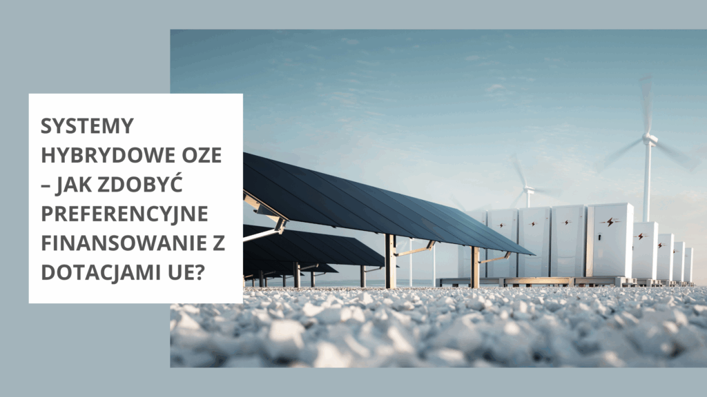 panele, wiatraki i magazyny energii ustawione na śniegu