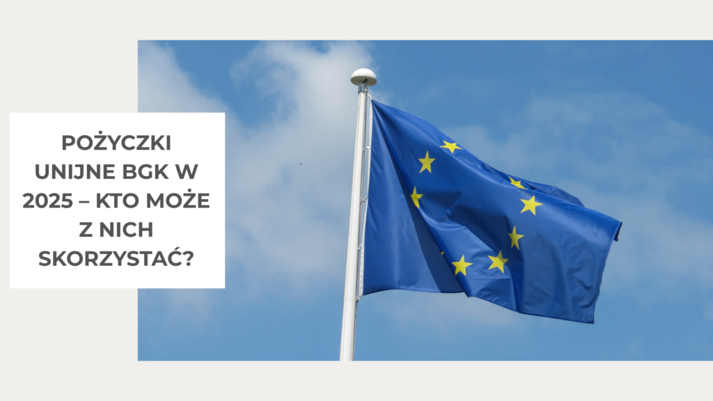Flaga Unii Europejskiej powiewająca na tle nieba